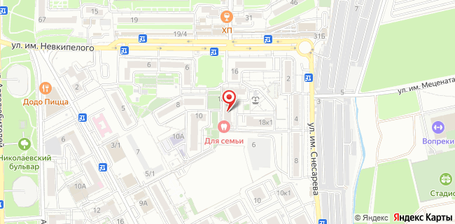 Карта проезда — Невкипелого 18 к.2, Краснодар